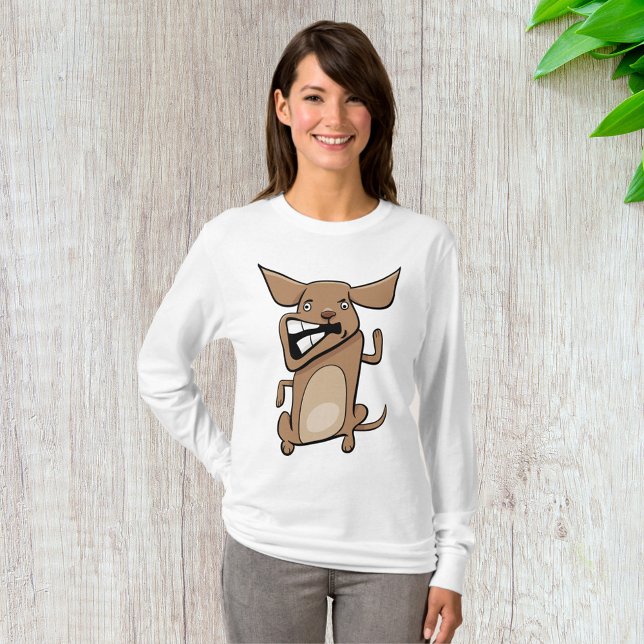 Funny Cartoon Crazy Dog Unglaublich witzig Niedlic T-Shirt (Von Creator hochgeladen)