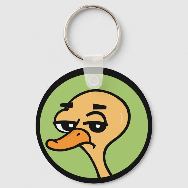 FUNNY CARTOON DUCK ROUND KEY KETTE SCHLÜSSELANHÄNGER (Vorderseite)