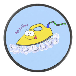 Funny Cartoon Eisen Wäsche Illustration Eishockey Puck