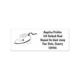 Funny Cartoon Eisen Wäsche Illustration Gummistempel