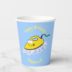 Funny Cartoon Eisen Wäsche Illustration Pappbecher