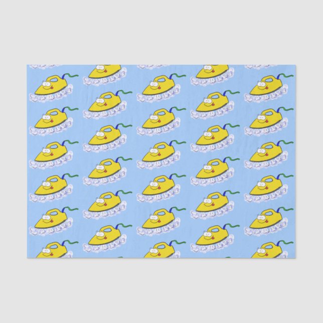 Funny Cartoon Eisen Wäsche Illustration Seidenpapier (Vorderseite)