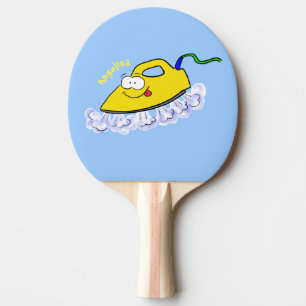 Funny Cartoon Eisen Wäsche Illustration Tischtennis Schläger