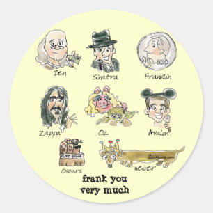 Funny Cartoon Frank Sie sehr viel Aufkleber