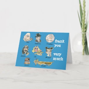 Funny Cartoon Frank You Very Much Dankeskarte