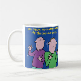 Funny Cartoon Gay Men in Bed Kaffeetasse