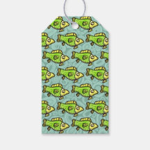 Funny Cartoon Green Fish Drawing