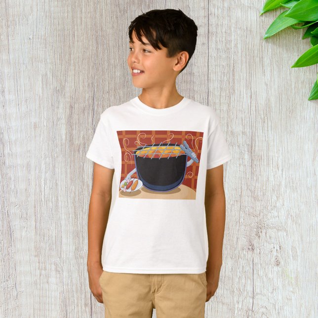 Funny Cartoon GRILLEN Grill mit Tongs und Skewers T-Shirt (Von Creator hochgeladen)