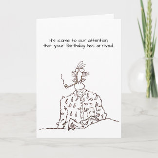 Funny Cartoon Groovy Dude Happy Birthday Card Karte