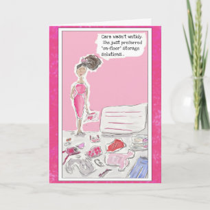Funny Cartoon Grußkarte für Frauen Karte