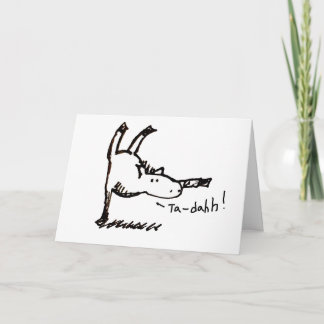 Funny Cartoon Horse Ta Dah! Congratulations Card Karte