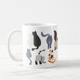 Funny Cartoon Katzen hinter Aussicht Kaffeetasse