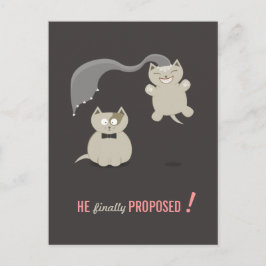 Funny Cartoon Katzen Save the Date Postkarte