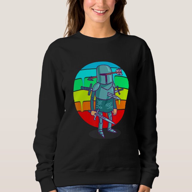 Funny Cartoon Knight Sweatshirt (Vorderseite)