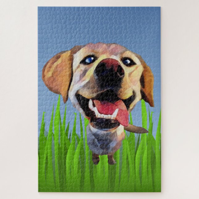 Funny Cartoon Labrador Retriever 1014 Piece Puzzle (Vertikal)