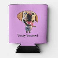Funny Cartoon Labrador Retriever Can Cooler