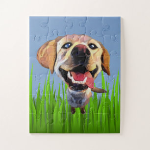 Funny Cartoon Labrador Retriever Puzzle für Kinder