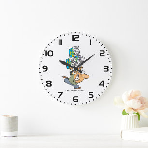 Funny Cartoon Man Panik kaufen Toilettenpapier Große Wanduhr