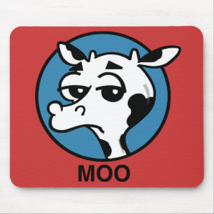 FUNNY CARTOON MOO COW MAUSPAD
