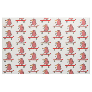 Funny Cartoon Niedlich Igel Skateboard Stoff