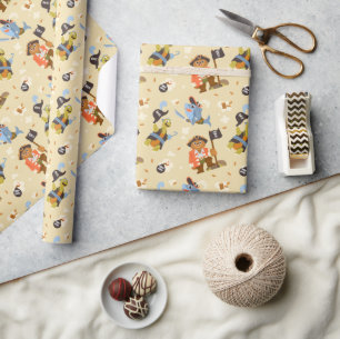 Funny Cartoon Pirates Geschenkpapier