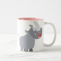 Funny Cartoon Rhino Tasse