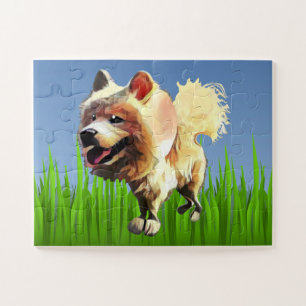 Funny Cartoon Samoyed Dog Kinder 30 pc Puzzle