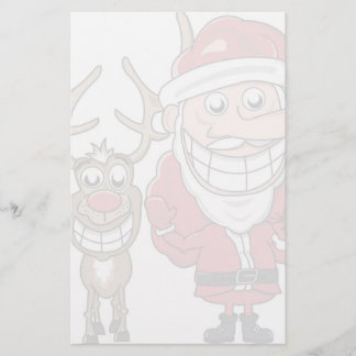Funny Cartoon Santa und Rudolph