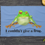 Funny Cartoon Sarcastic Frosch Geschirrtuch<br><div class="desc">Das bezaubernde und skurrile "Funny Cartoon Sarcastic Frog" Küchentuch, das perfekte Gemisch aus Spaß und Praxisnähe für Ihre Küche! Er ist ein lustiger, grauenhafter Frosch mit Frogitude! Er hat einen sarkastischen, weltmüden Ausdruck auf seinem Gesicht, der dir sicher ein Lächeln ins Gesicht bringen wird. Er konnte wirklich kein Wissen über...</div>