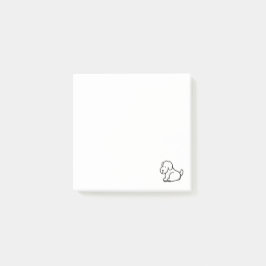 Funny Cartoon Sitting Dog Post-it Klebezettel