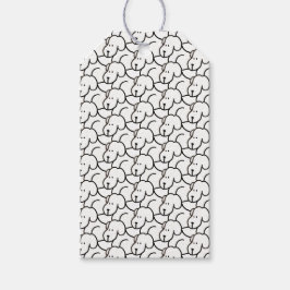 Funny Cartoon Sitting Dogs Geschenkanhänger