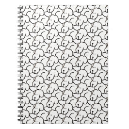 Funny Cartoon Sitting Dogs Notizblock