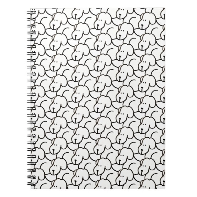 Funny Cartoon Sitting Dogs Notizblock (Vorderseite)