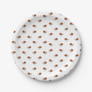 Funny Cartoon Sketchy Snail Drawing Pattern Pappteller