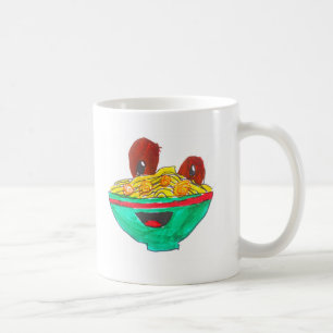 Funny Cartoon Spaghetti Fleischbällchen Kunst Kaffeetasse