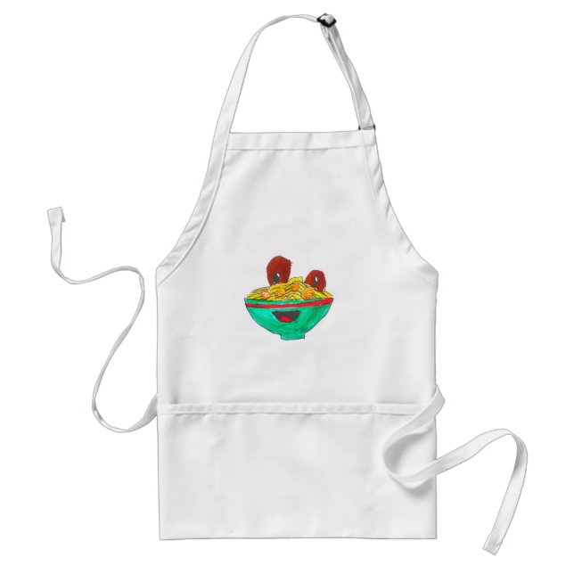 Funny Cartoon Spaghetti Fleischbällchen Kunst Schürze (Vorne)