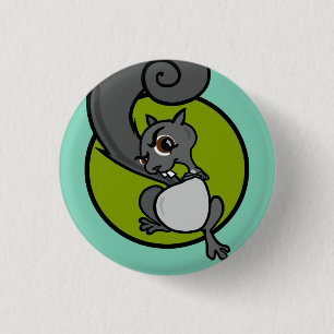 FUNNY CARTOON SQUIRREL RUNDE BUTTON WIEDERHOLEN SC