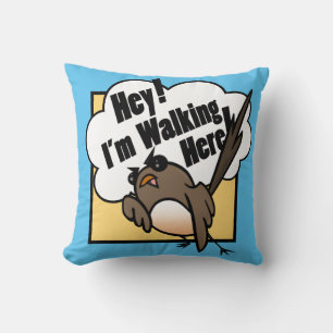 FUNNY CARTOON STILE BIRD SQUARE DURCH PILLOW KISSEN