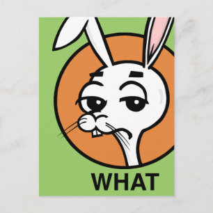 FUNNY CARTOON STYLE RABBIT POSTCARD POSTKARTE