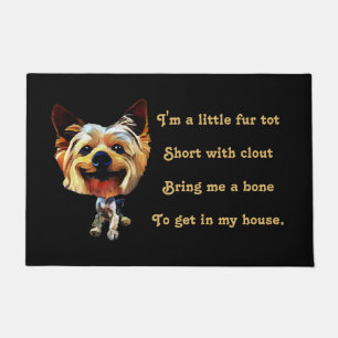 Funny Cartoon Yorkshire Terrier Doormat Fußmatte