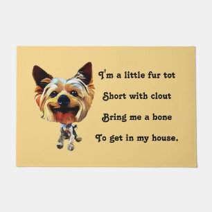 Funny Cartoon Yorkshire Terrier Doormat Fußmatte