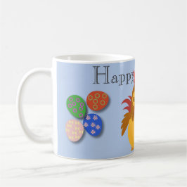 Funny Cartoons Rooster Osterferien-Urlaubskarte Kaffeetasse
