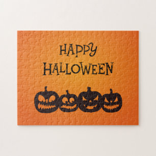 Funny Carved Halloween Pumpkin Quartett
