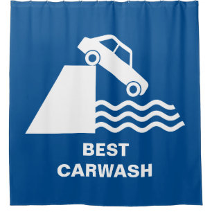 Funny Carwash Sign Duschvorhang