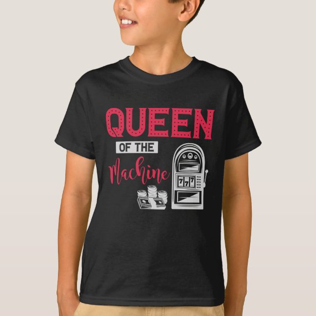 Funny Casino Gambling Quay Geldautomat T-Shirt (Vorderseite)