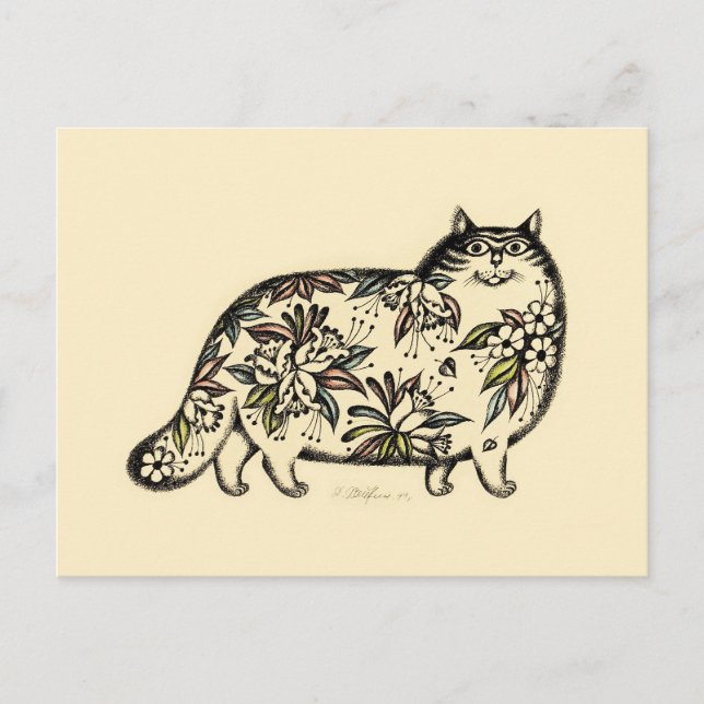 Funny Cat 2014 Kalender Postkarte (Vorderseite)