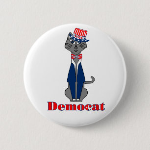 Funny Cat Abstimmung Demokratie in Politik Button