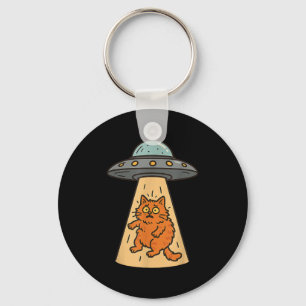Funny Cat Alien Entführung Ufo Raumschiff Kitty Sc Schlüsselanhänger