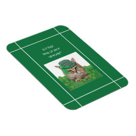 Funny Cat am St. Patrick's Day Magnet