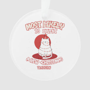 Funny Cat am wahrscheinlichsten ein neues Weihnach Ornament